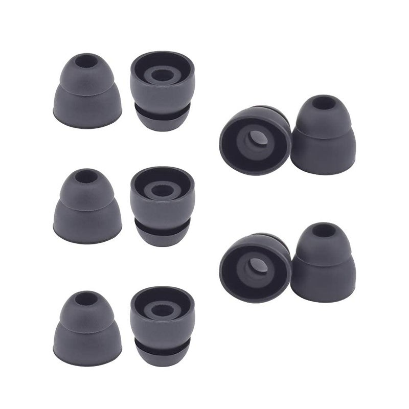 Toeasor 10pcs Double Flange Earbuds Replacement Tips Eargels Silicone Ear Tips Compatible with Beat by dr dre Powerbeats 2 Powerbeats 3 Wireless Stereo Earphones - Image 1